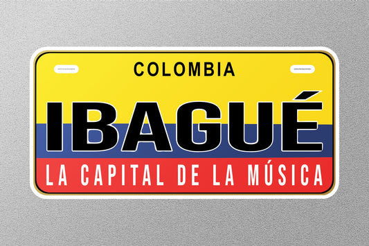 Ibagué Colombia License Plate Sticker