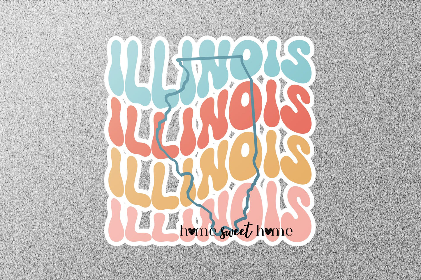 Retro Illinois Sticker