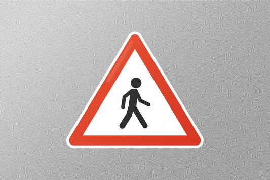 Pedestrian Crossing Street Sign Sticker