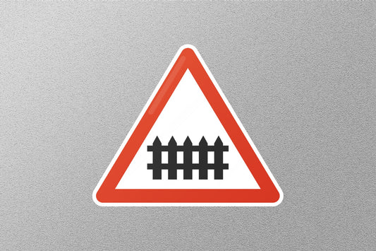 Guarded Railway Road Street Sign Sticker