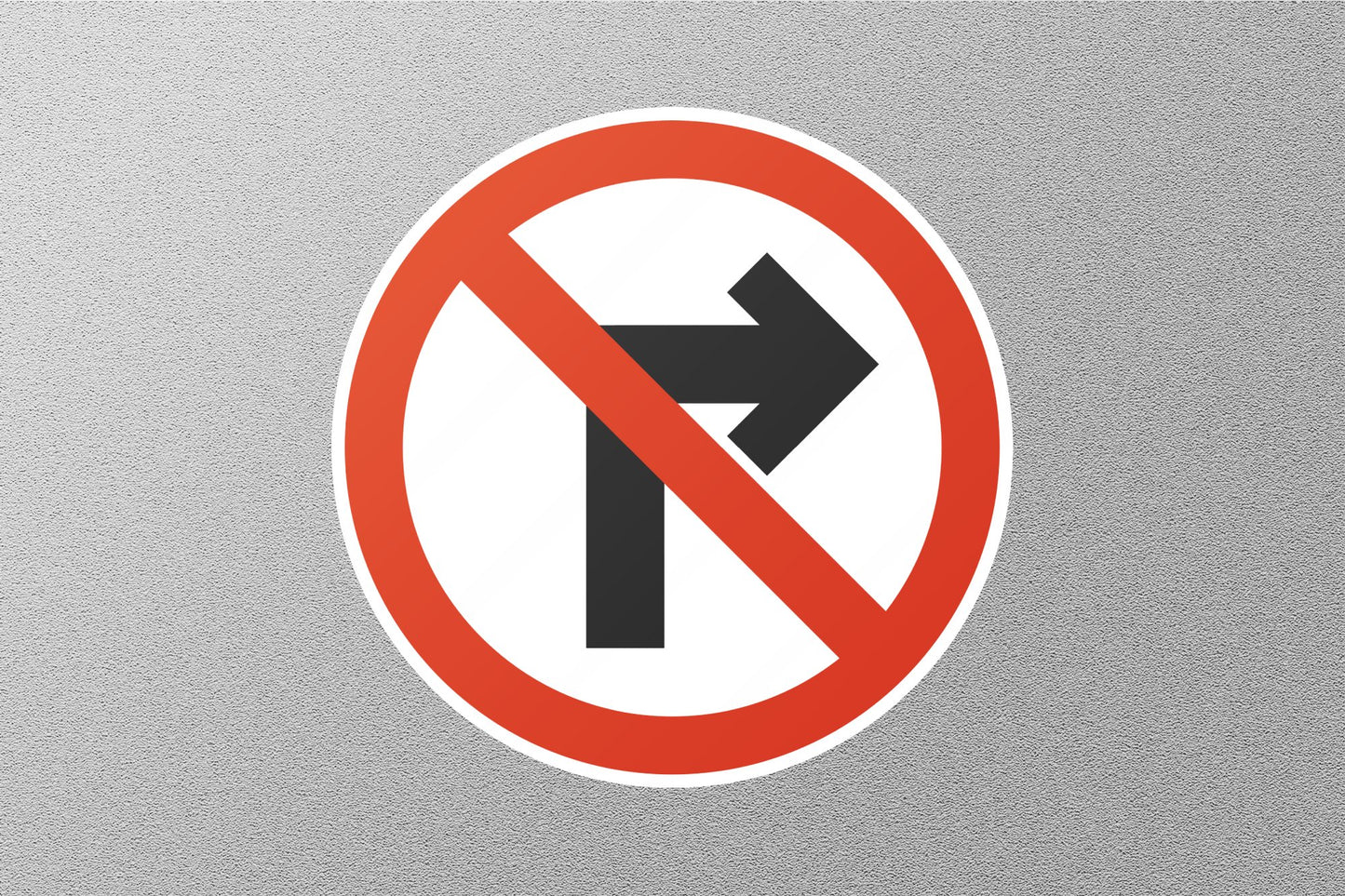 No Right Turn Street Sign Sticker