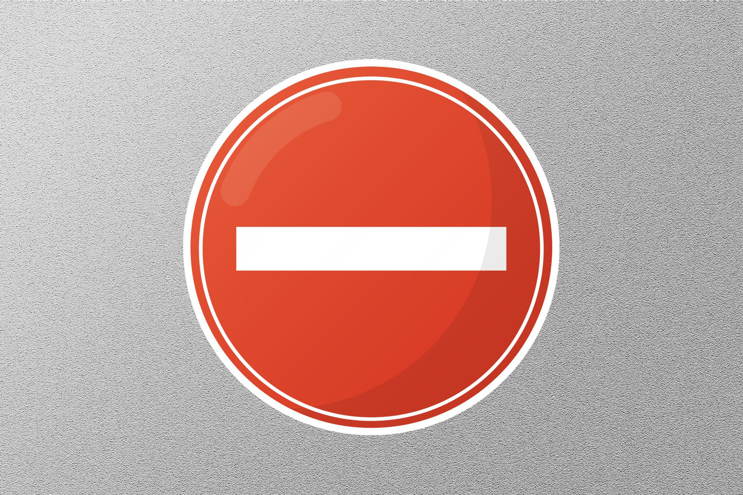 No Entry Road Street Sign Sticker