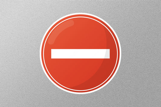 No Entry Road Street Sign Sticker