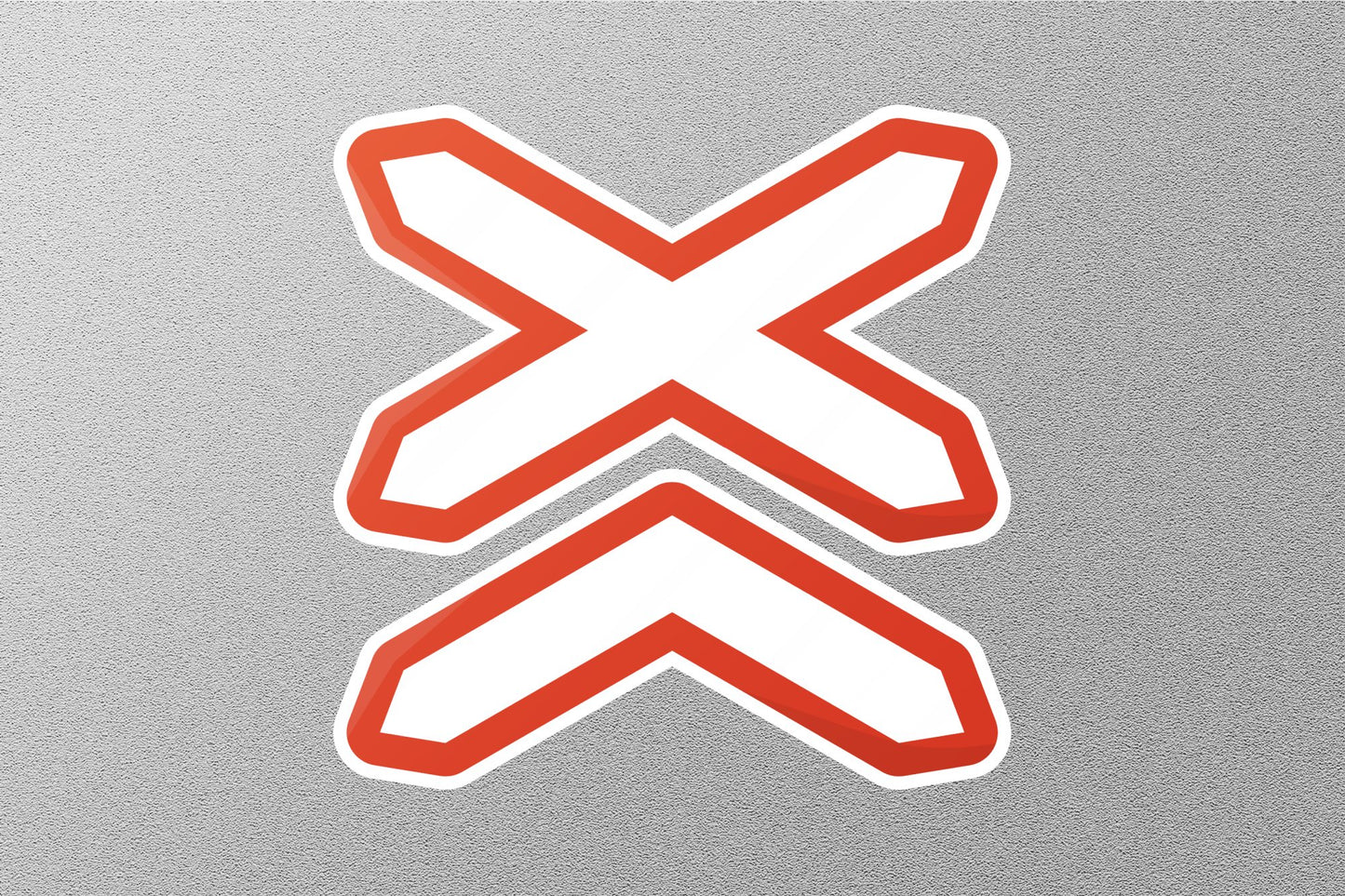 Railroad Crossing Without Barrier Street Sign Sticker