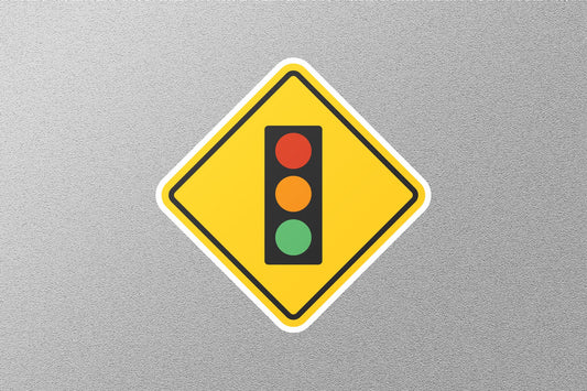 Traffic Light Ahead Street Sign Sticker