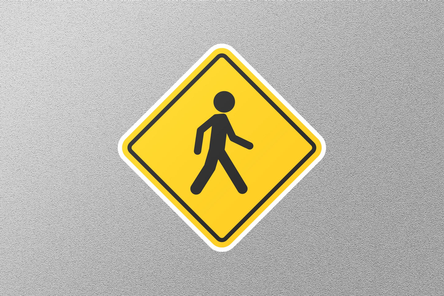 Man Walking Road Street Sign Sticker