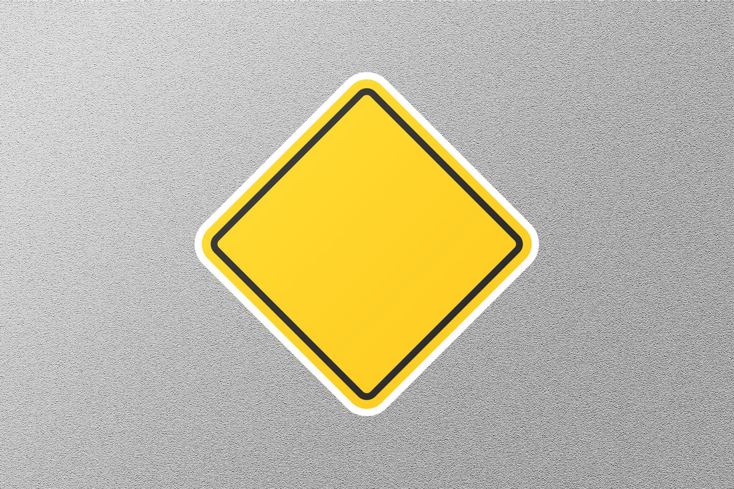 Blank Yellow Diamond Street Sign Sticker