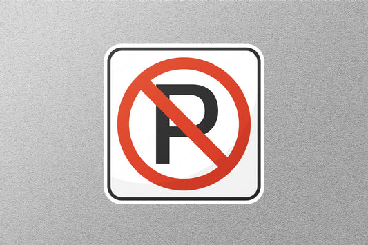 No Parking Street Sign Sticker