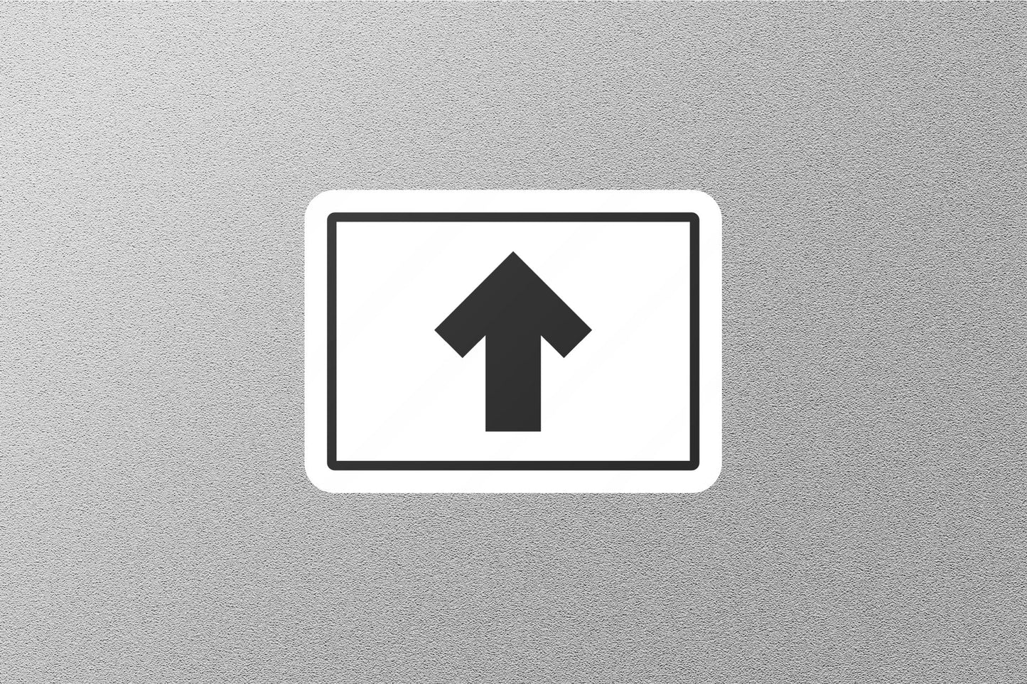 Arrow Ahead Straight Street Sign Sticker