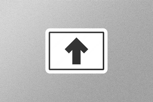 Arrow Ahead Straight Street Sign Sticker