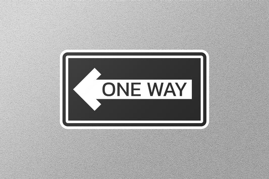 Left One Way Arrow Street Sign Sticker