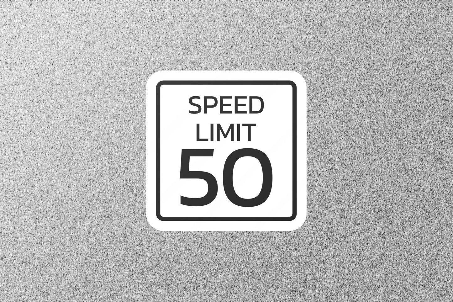 Speed Limit 50 Street Sign Sticker