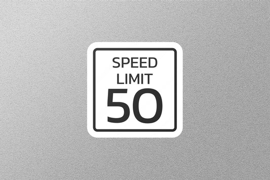 Speed Limit 50 Street Sign Sticker