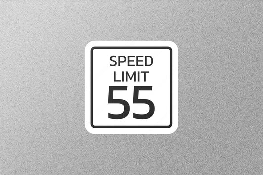 Speed Limit 55 Street Sign Sticker