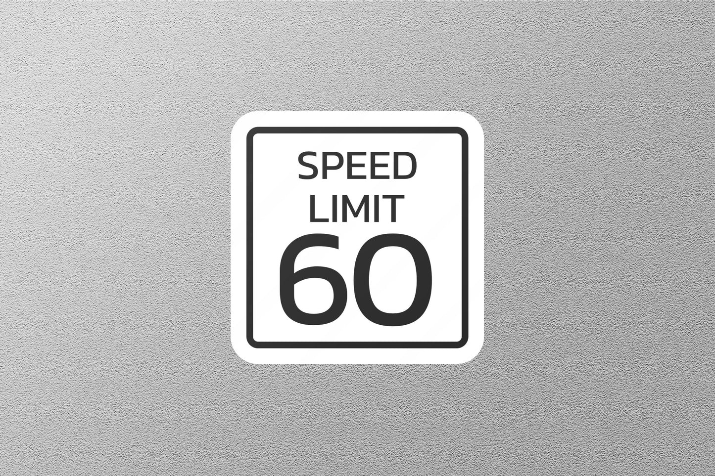 Speed Limit 60 Street Sign Sticker