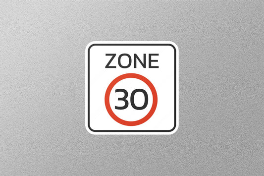 Zone 30 Street Sign Sticker