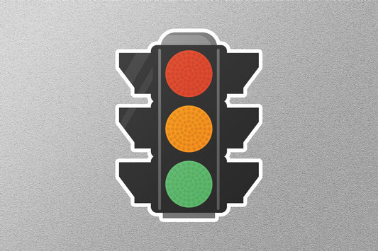 Vertical Traffic Stoplight Street Sign Sticker