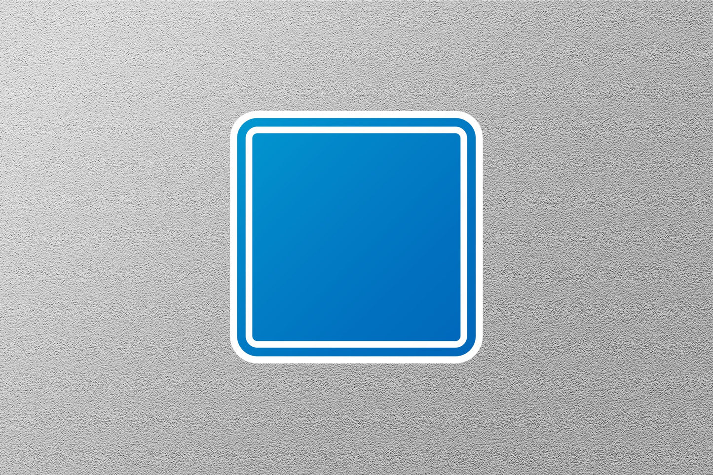 Blue Square Street Sign Sticker