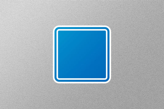 Blue Square Street Sign Sticker