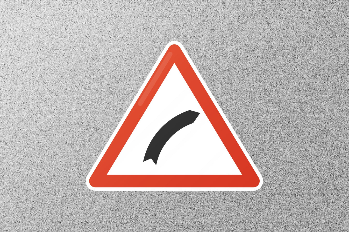 RIGHT CURVE Street Sign Sticker