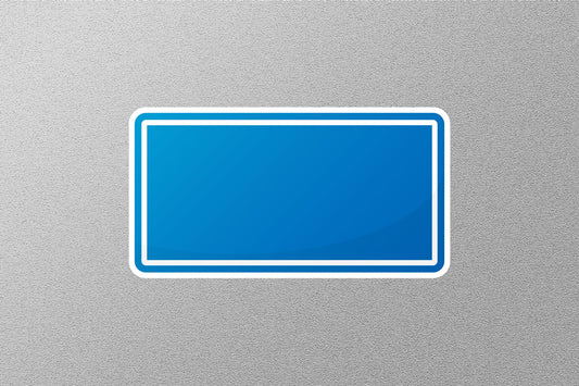 Highway Blue Street Sign Sticker