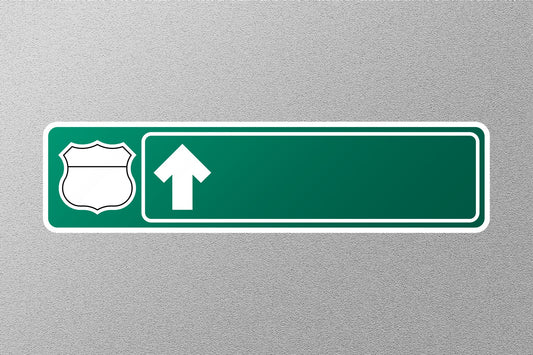 Police Ahead Arrow Street Sign Sticker