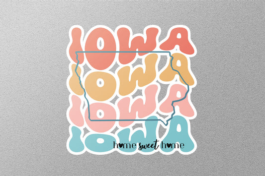 Retro Iowa Sticker