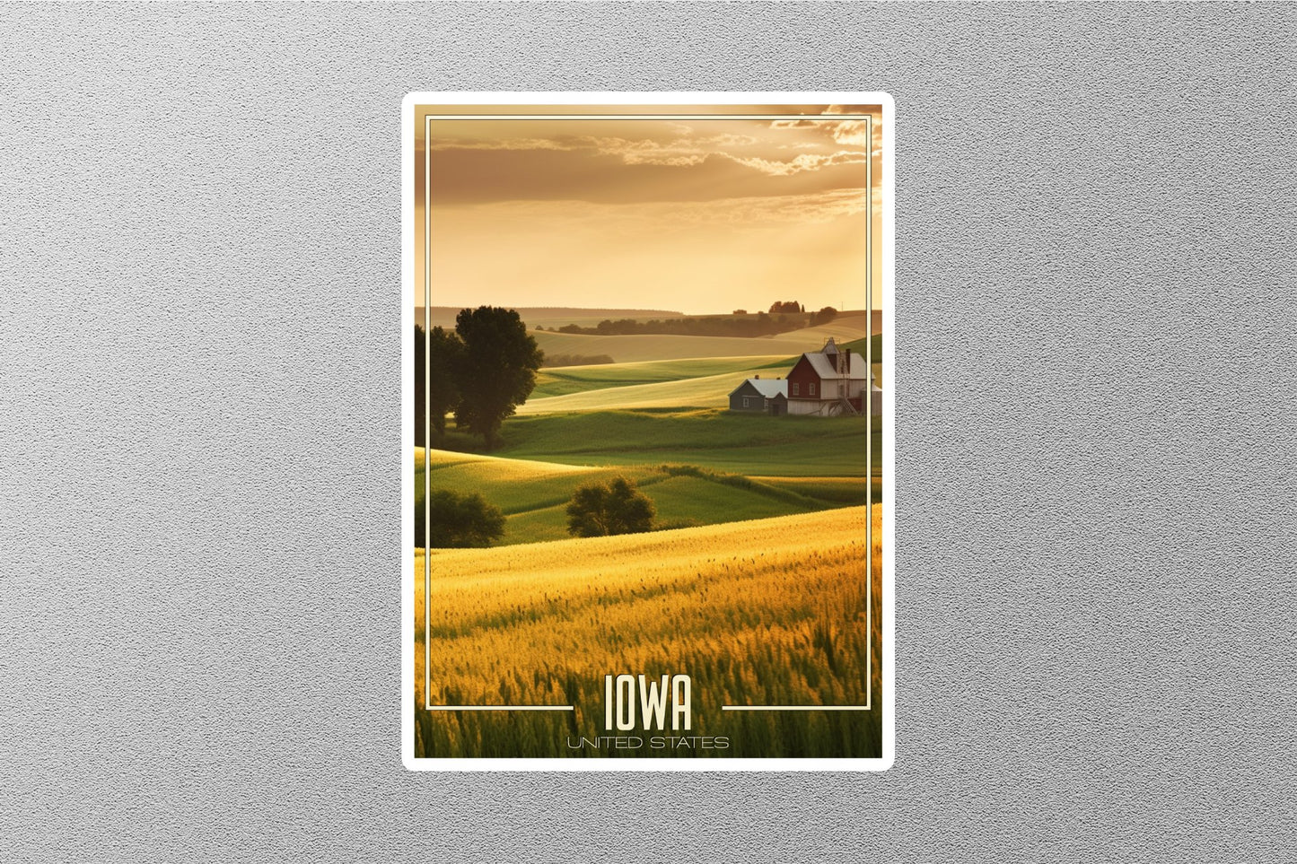 Dreamy Iowa Travel Stickers