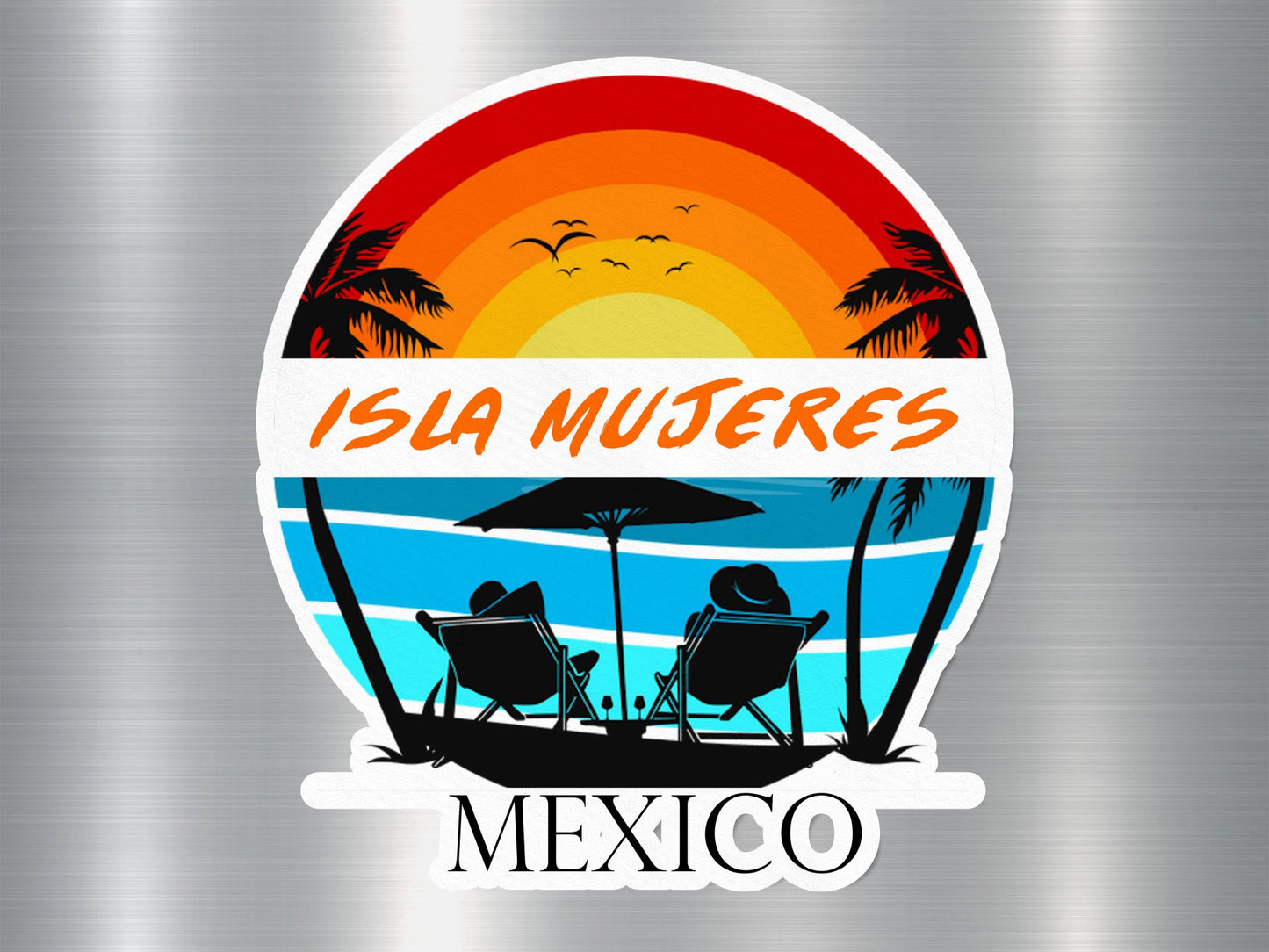 Isla Mujeres Mexico Sunset Sticker