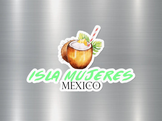 Isla Mujeres Mexico Coconut Sticker