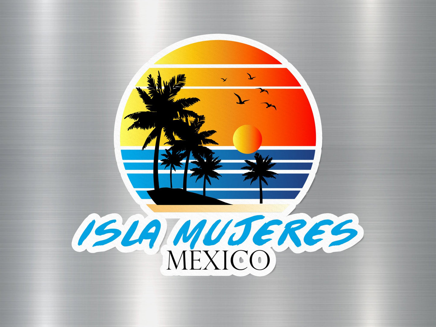 Isla Mujeres Mexico Sunset Sticker