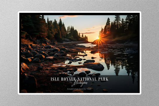 Isle Royale Sunrise National Park Sticker