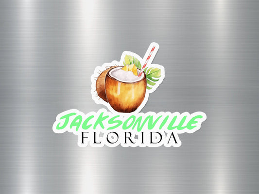 Wholesale Jacksonville Florida Coconut Sticker