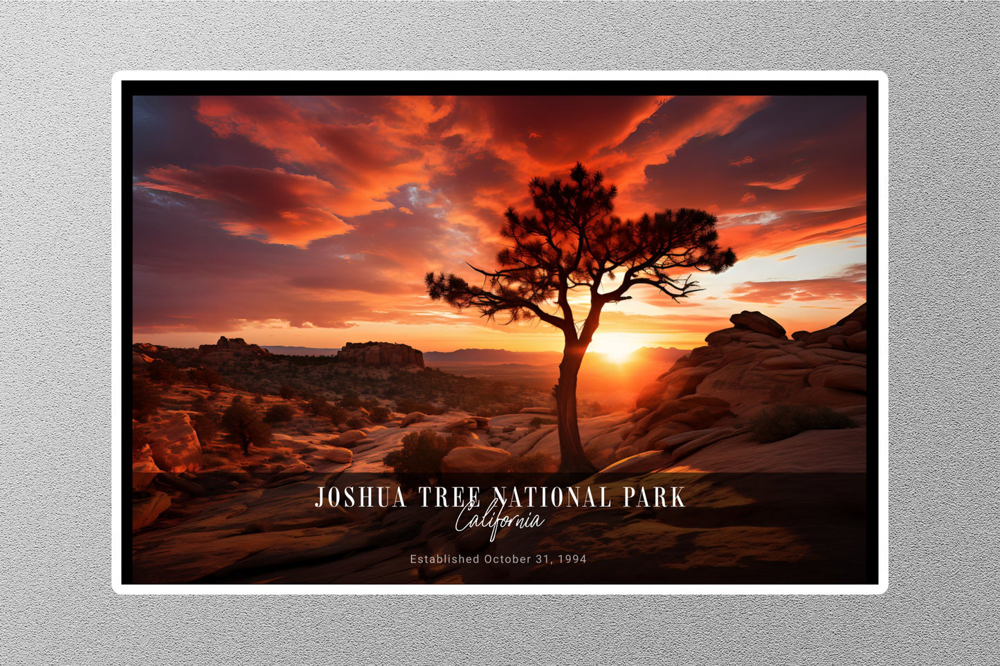 Joshua Tree Sunrise National Park Sticker