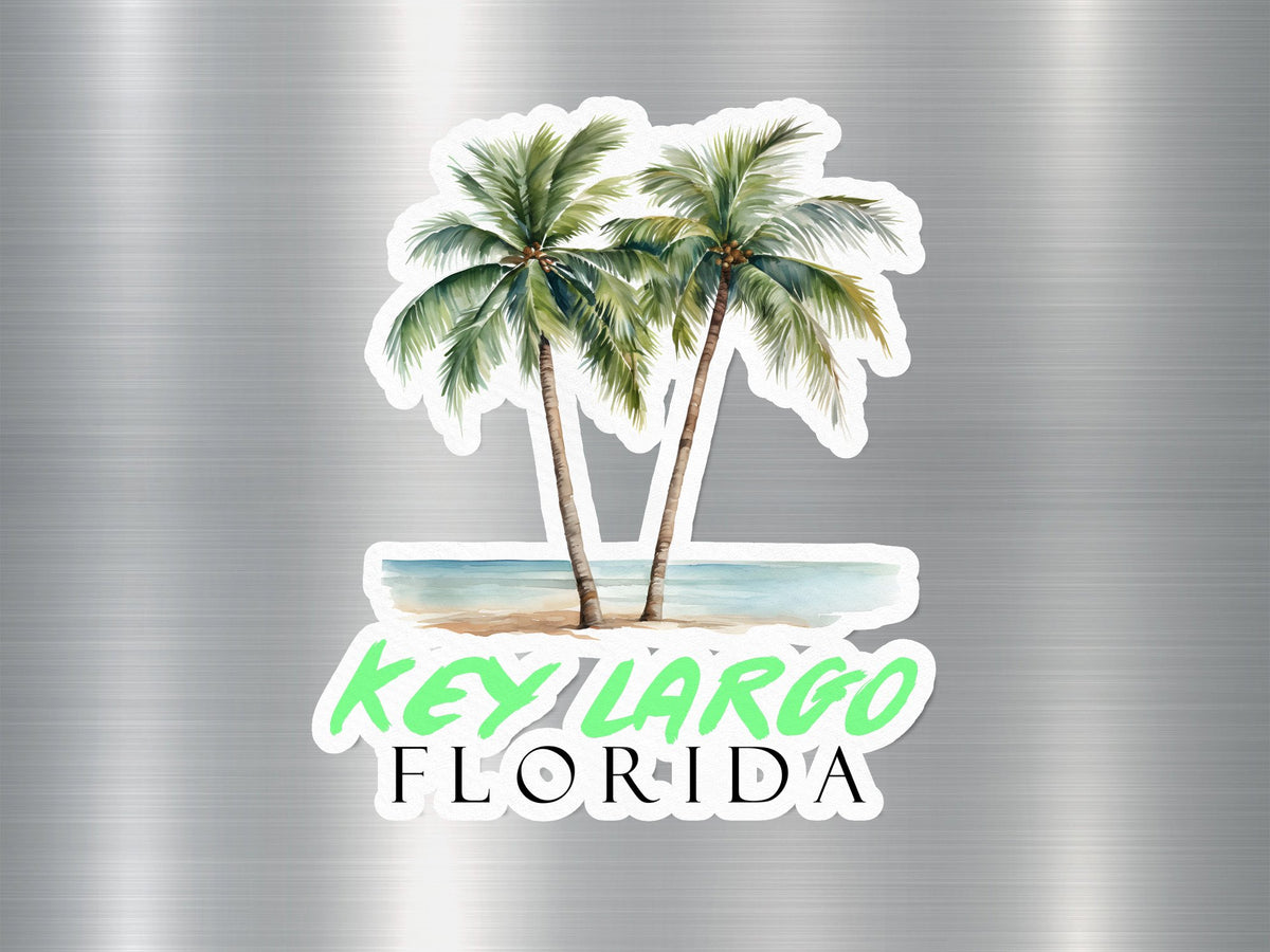 Key Largo Sticker Wholesale Key Largo Florida Palm Tree Sticker – GraffMerch.com