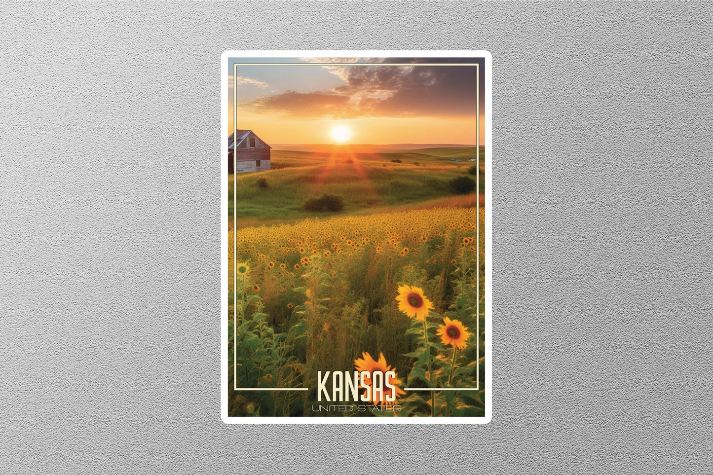 Dreamy Kansas Travel Stickers