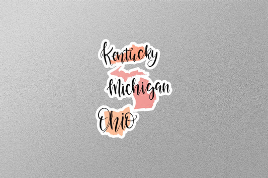 Kentucky Michigan Ohio State Sticker