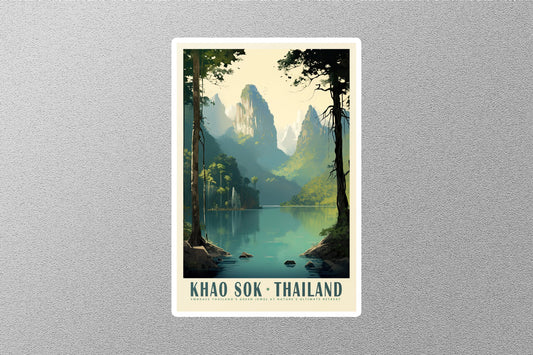 Wholesale Vintage Khao Sok Thailand Travel Sticker