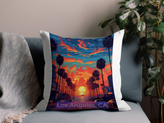 Vintage Los Angeles CA 4 Throw Pillow