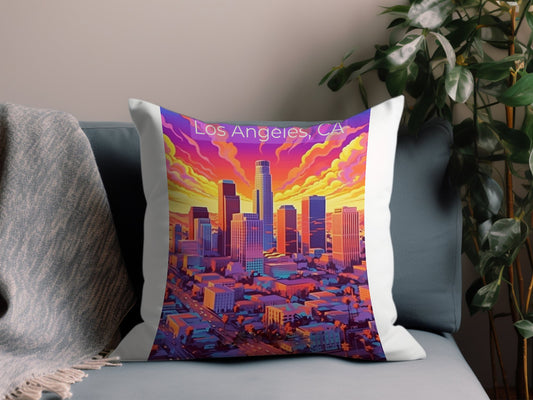 Vintage Los Angeles CA 6 Throw Pillow