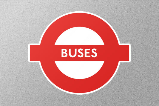 Buses UK Sign Sticker