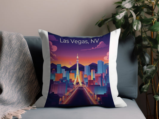 Vintage Las Vegas Throw Pillow