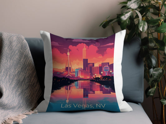 Vintage Las Vegas 4 Throw Pillow