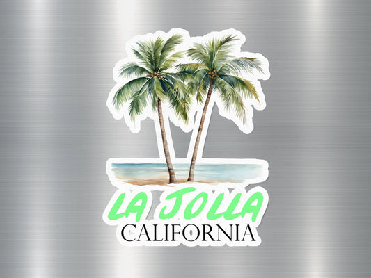 La Jolla California Palm Tree Sticker