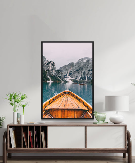 Lake Boat Poster - Matte Paper
