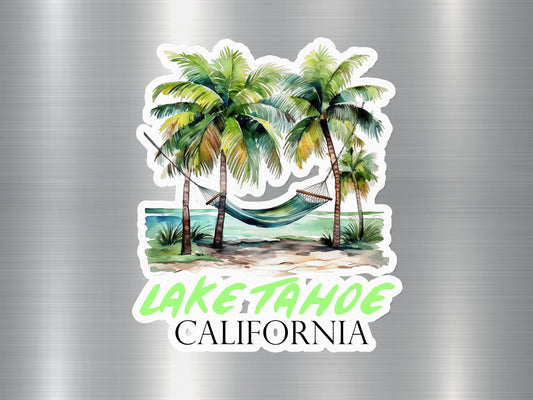 Lake Tahoe California Hammock Sticker