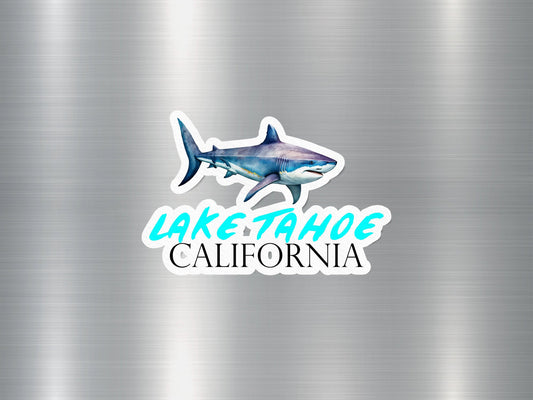 Lake Tahoe California Shark Sticker