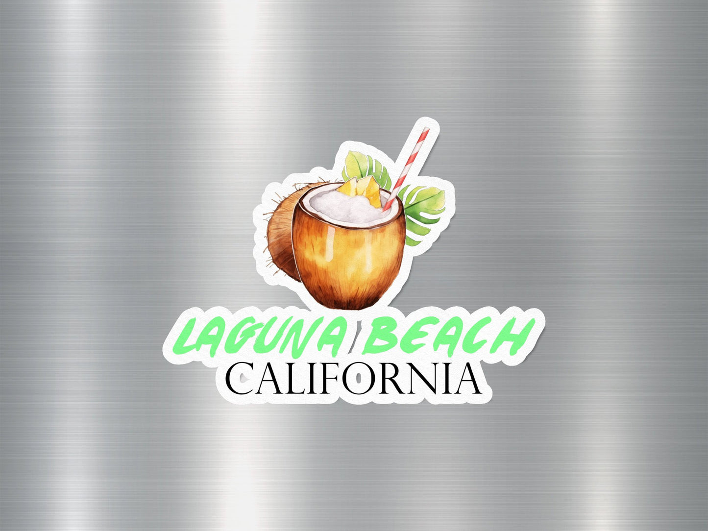 Laguna Beach California Coconut Sticker