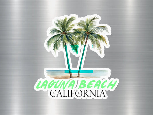 Laguna Beach California Palm Tree Sticker