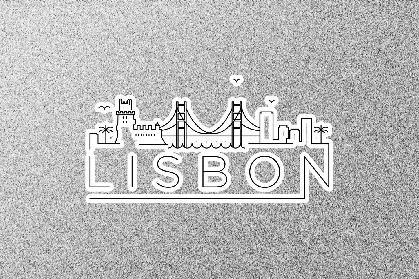 Lisbon Skyline Sticker